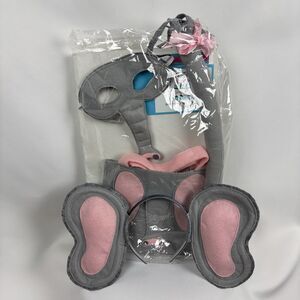 Silly Lil Elephant Ears, Clip On Tail, Mask, Treat Bag Costume Set -Unisex 3-10
